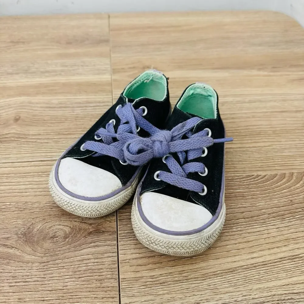 Converse All Star Black Low Top Sneakers Toddler Size 6